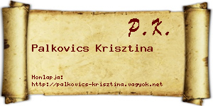 Palkovics Krisztina névjegykártya