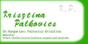 krisztina palkovics business card